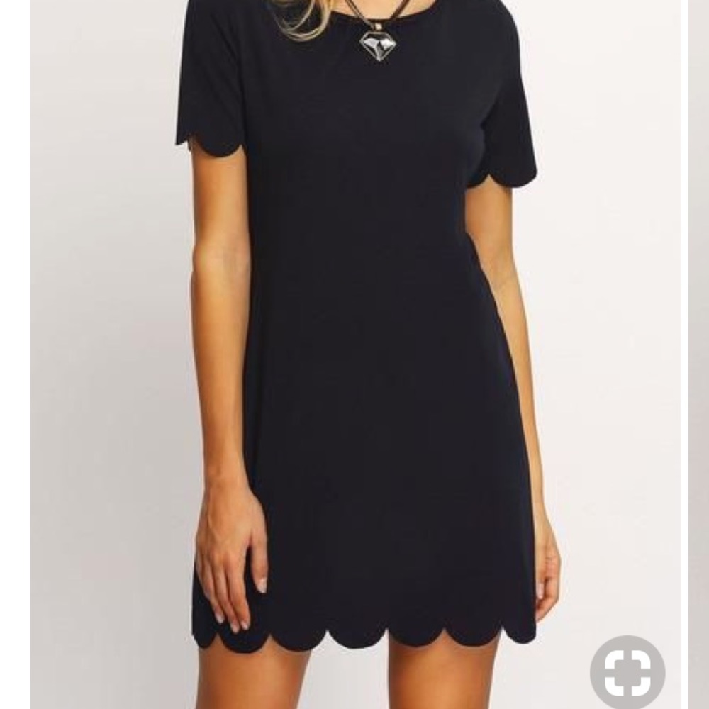 Black Scalloped Dress LBD